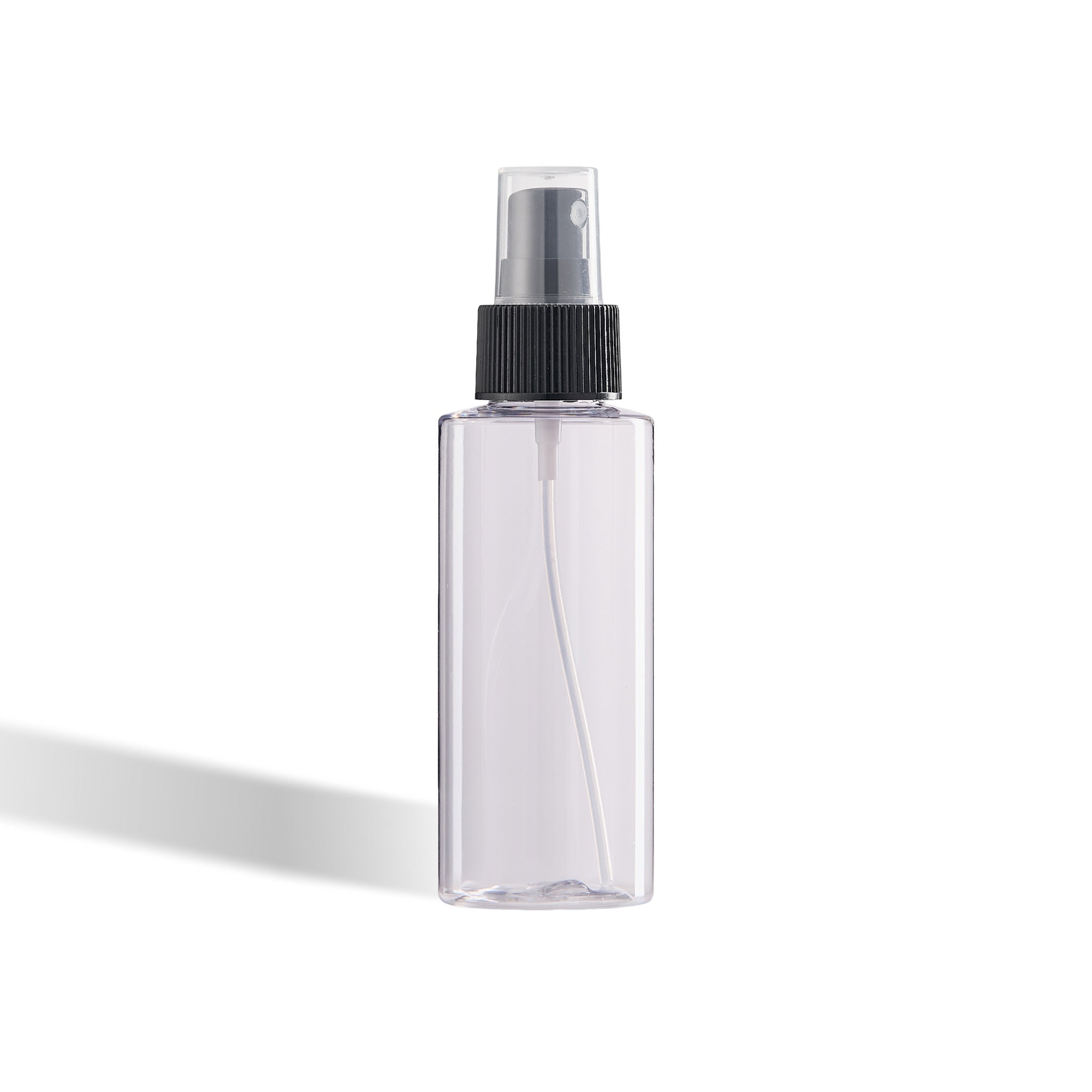 Plastic Spray Bottle with Spray Pump Lid - Flat Shoulder