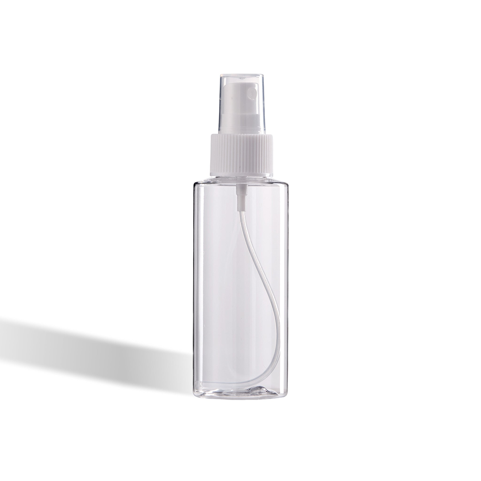 Plastic Spray Bottle with Spray Pump Lid - Flat Shoulder