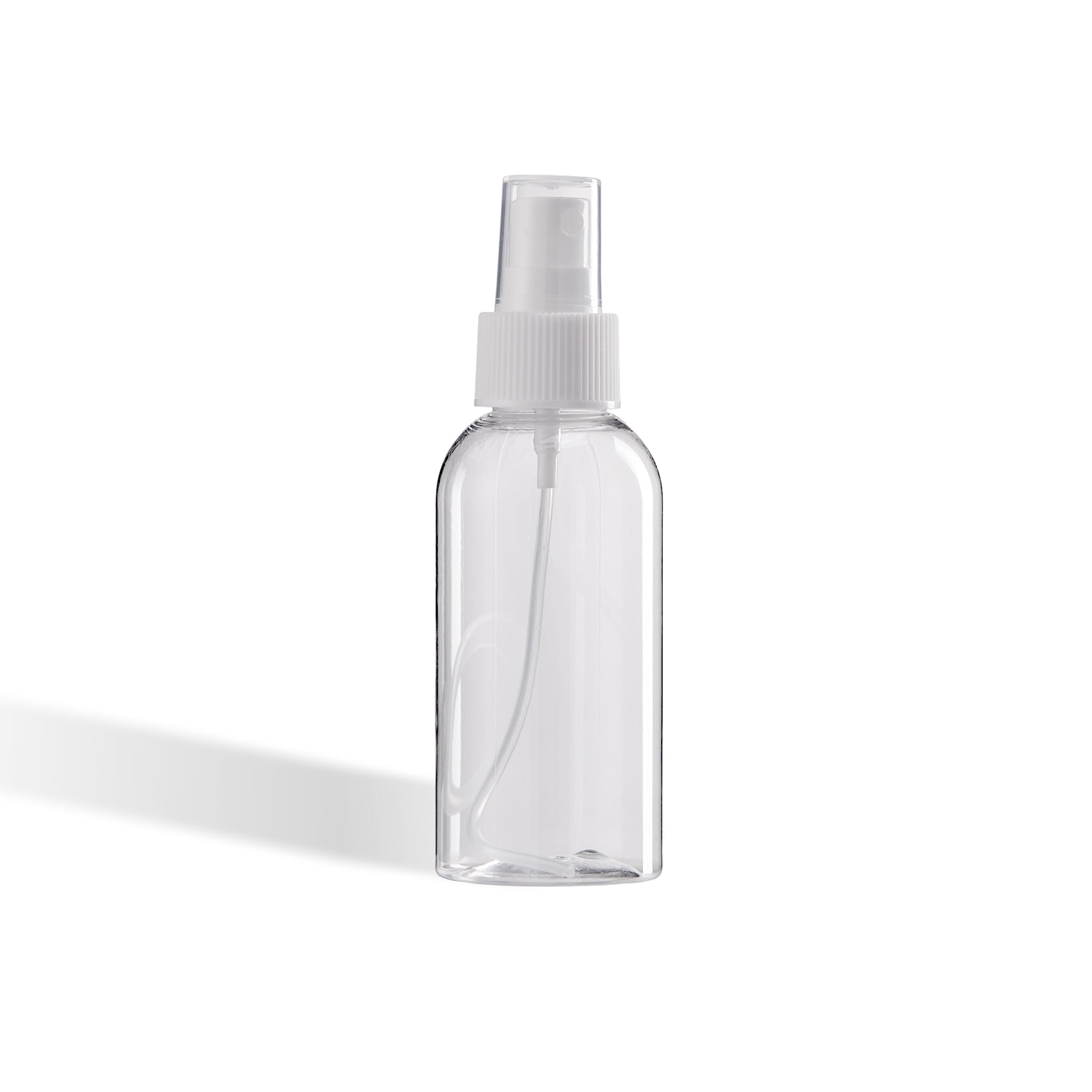 Plastic Spray Bottle with Spray Pump Lid - Round Shoulder