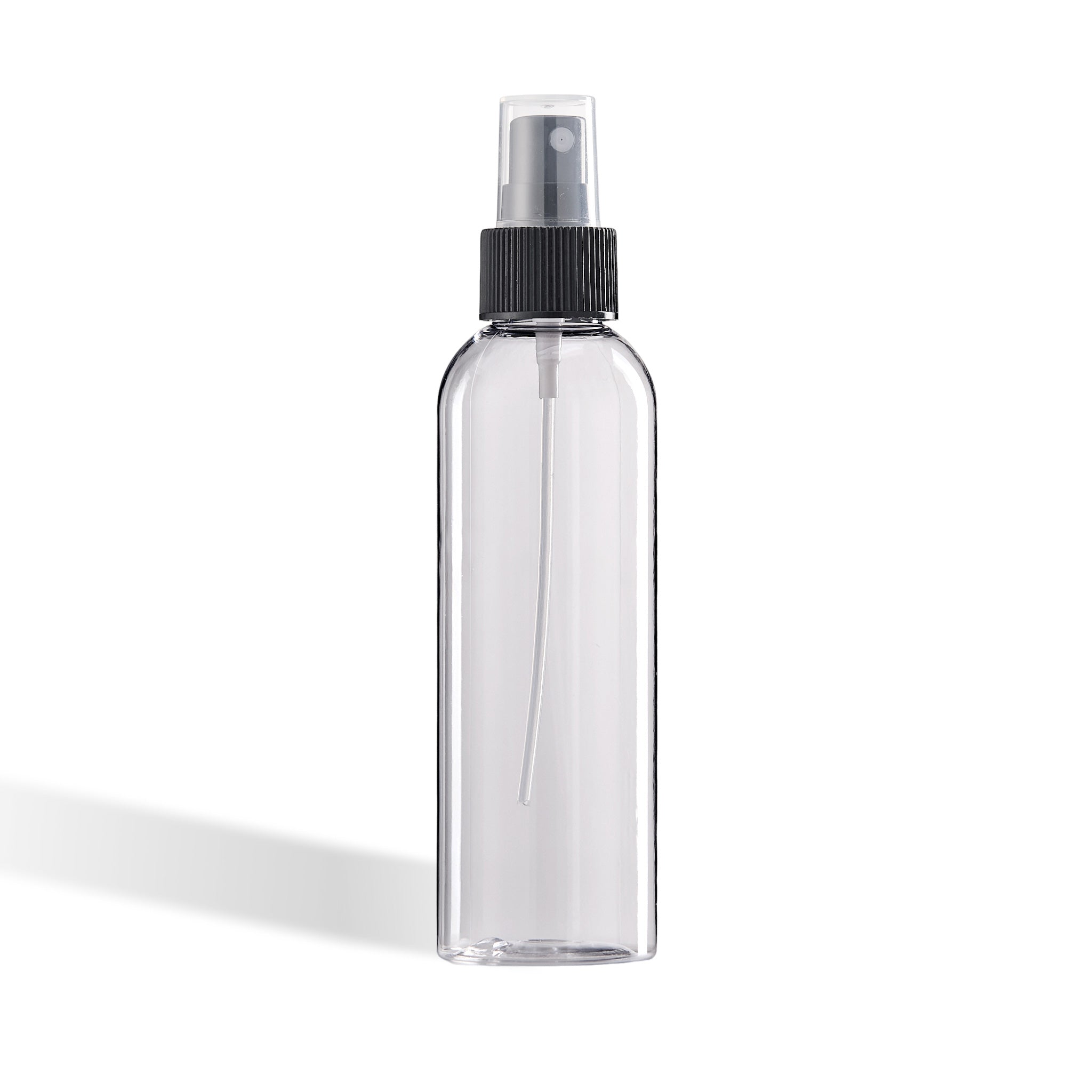 Plastic Spray Bottle with Spray Pump Lid - Round Shoulder