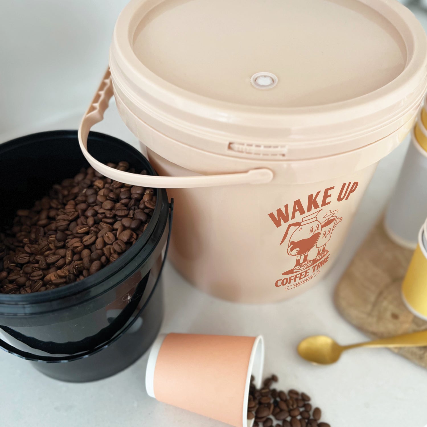Custom-printed food-grade drums