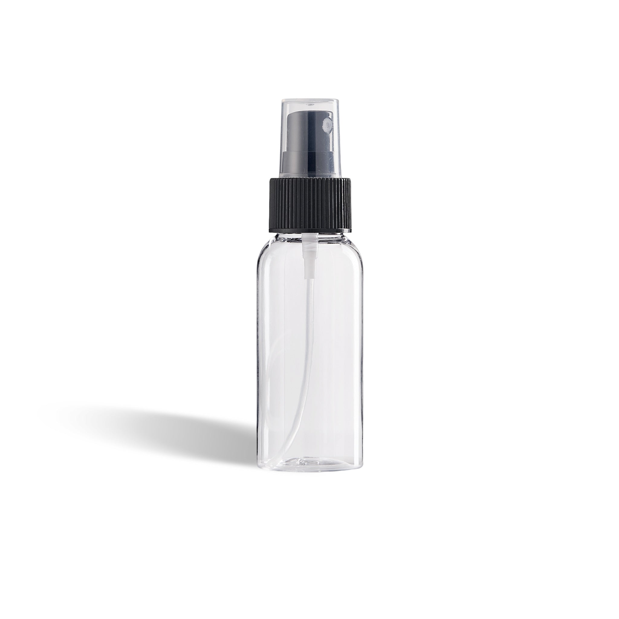 Plastic Spray Bottle with Spray Pump Lid - Round Shoulder