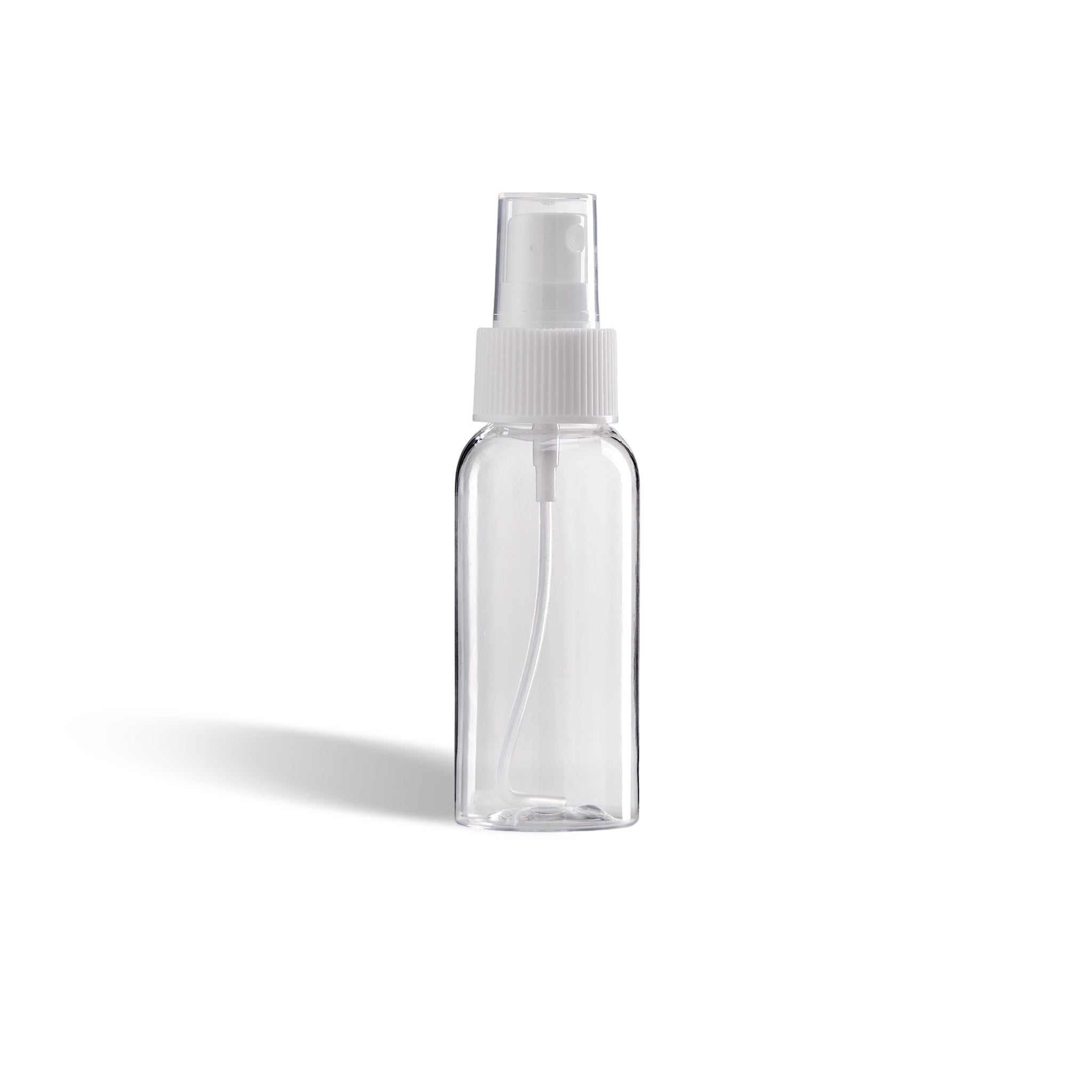 Plastic Spray Bottle with Spray Pump Lid - Round Shoulder