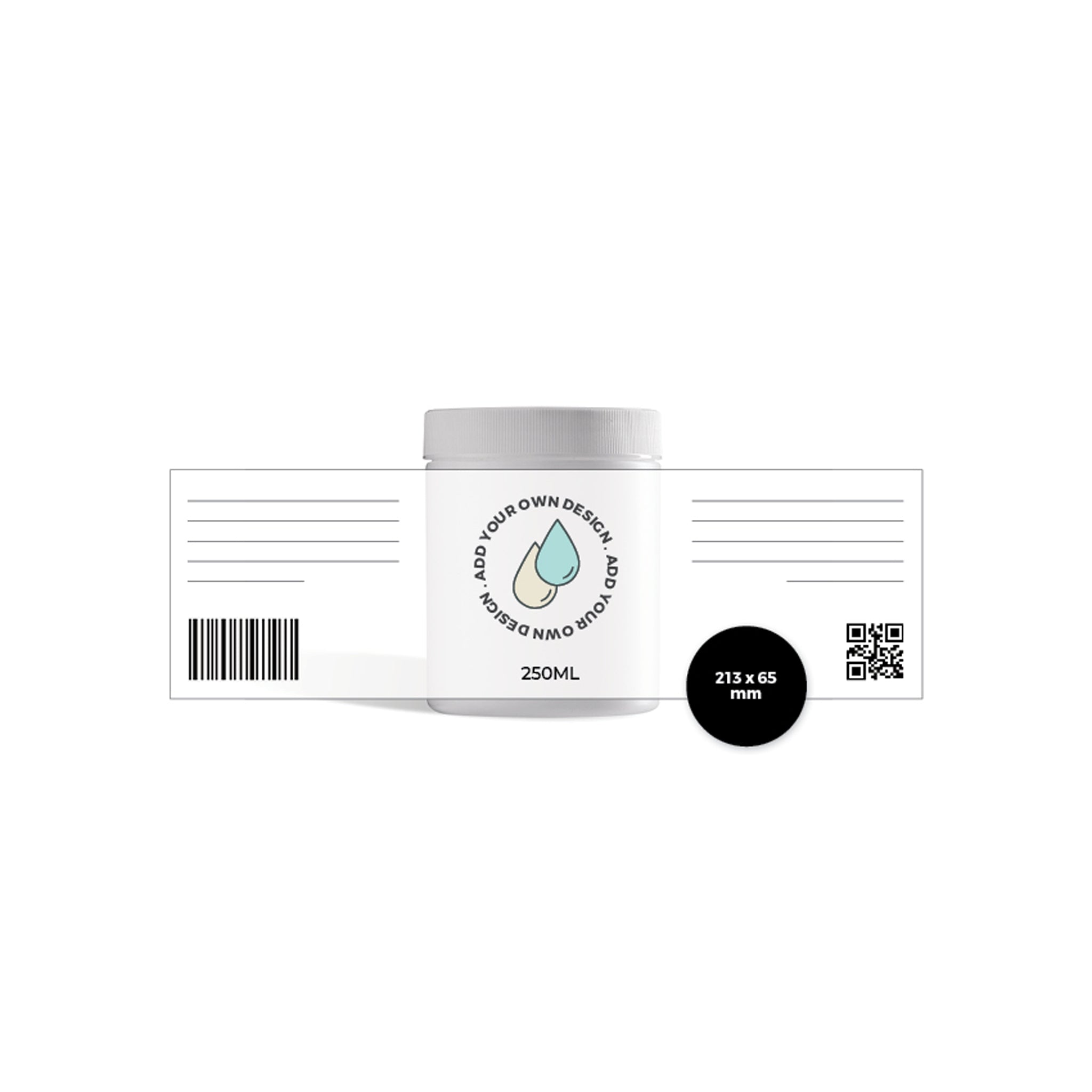 Custom-printed Plastic Supplement Jar Labels