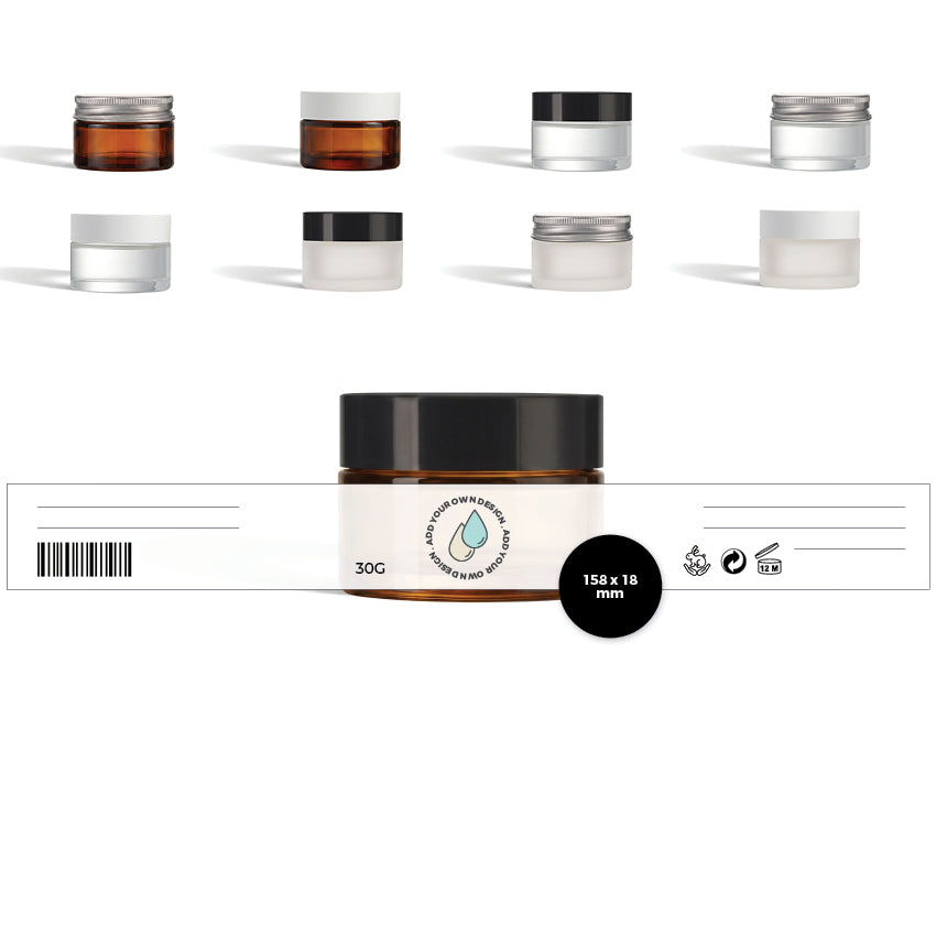 Custom-printed Glass Jar Labels