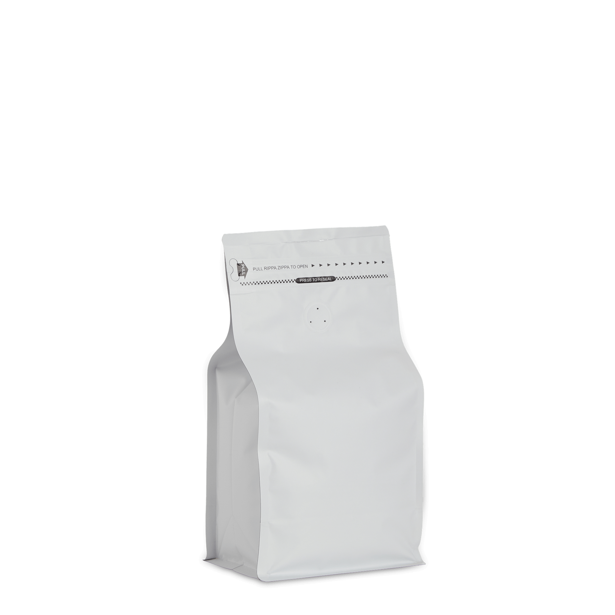 Recyclable Box Bottom Bags with Ripper Zipper
