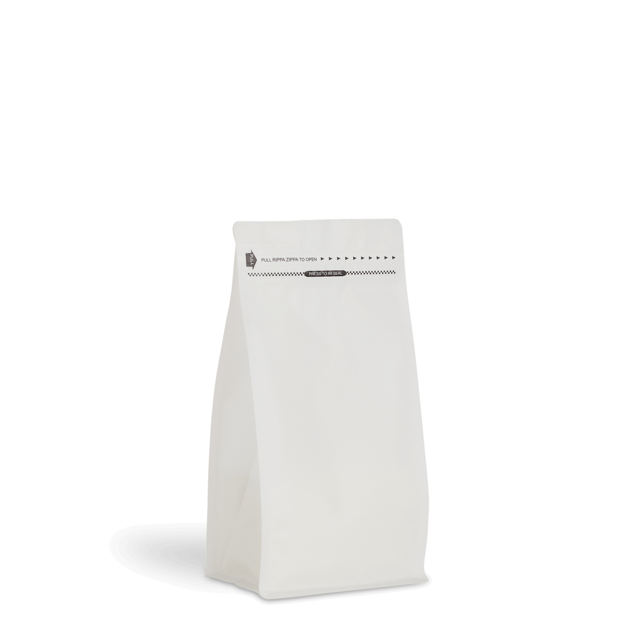 Recyclable Box Bottom Bags with Rippa Zippa