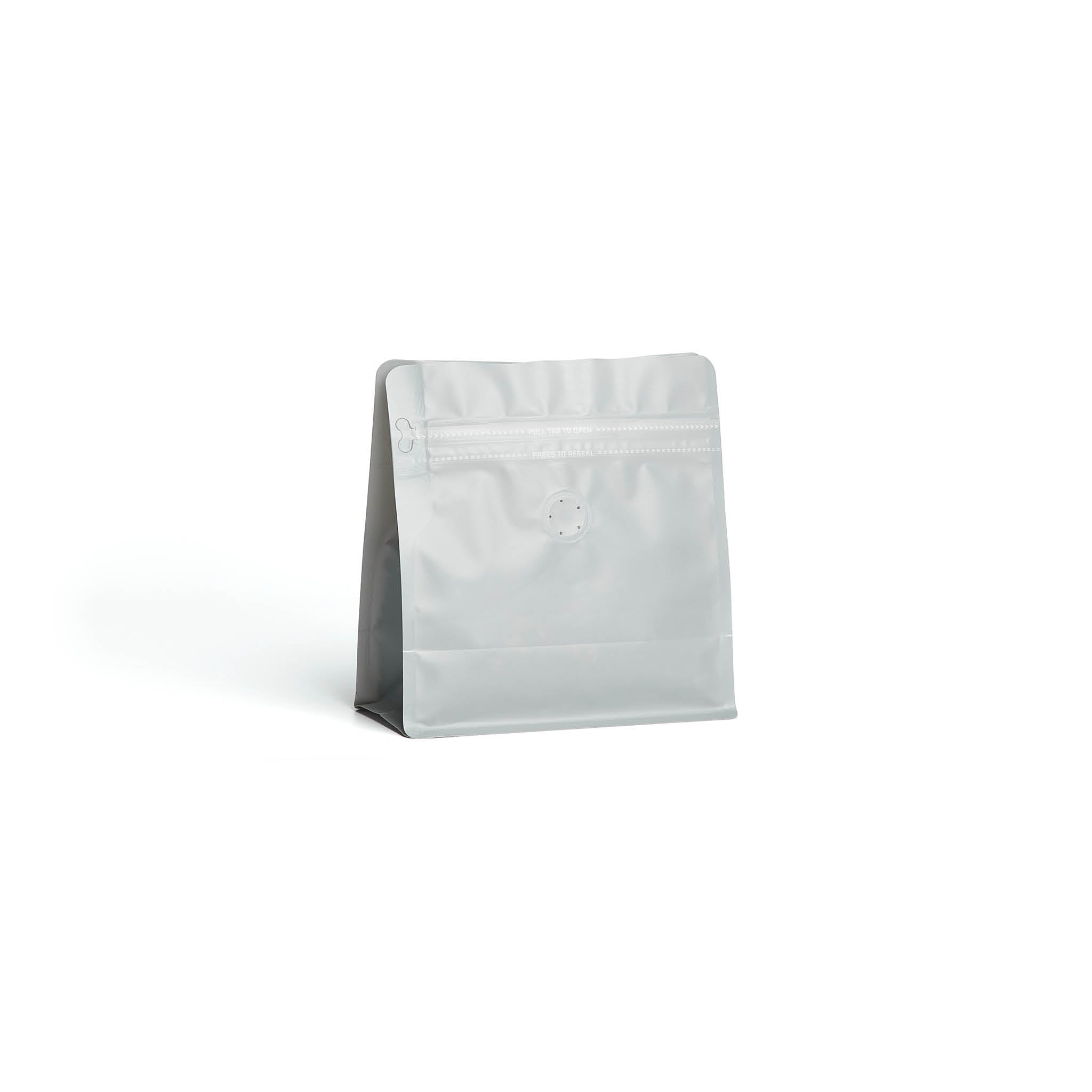 Square Box Bottom Bag with Rippa Zipper and Valve
