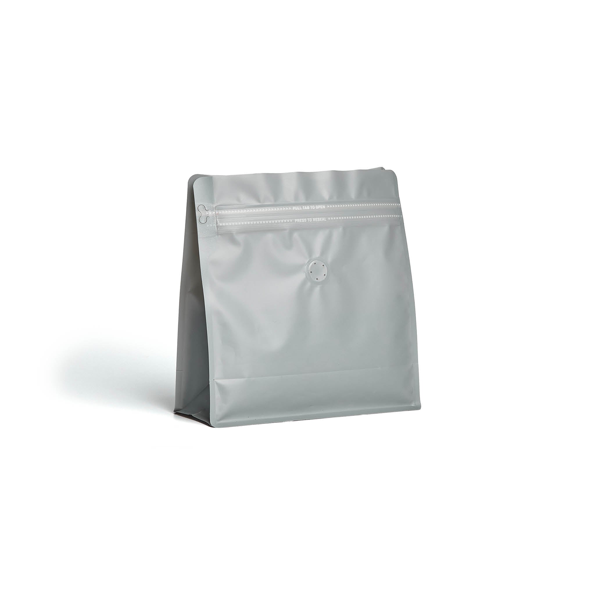 Square Box Bottom Bag with Rippa Zipper and Valve