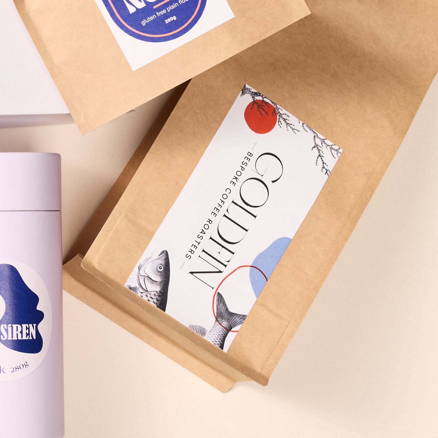 Custom-printed coffee labels