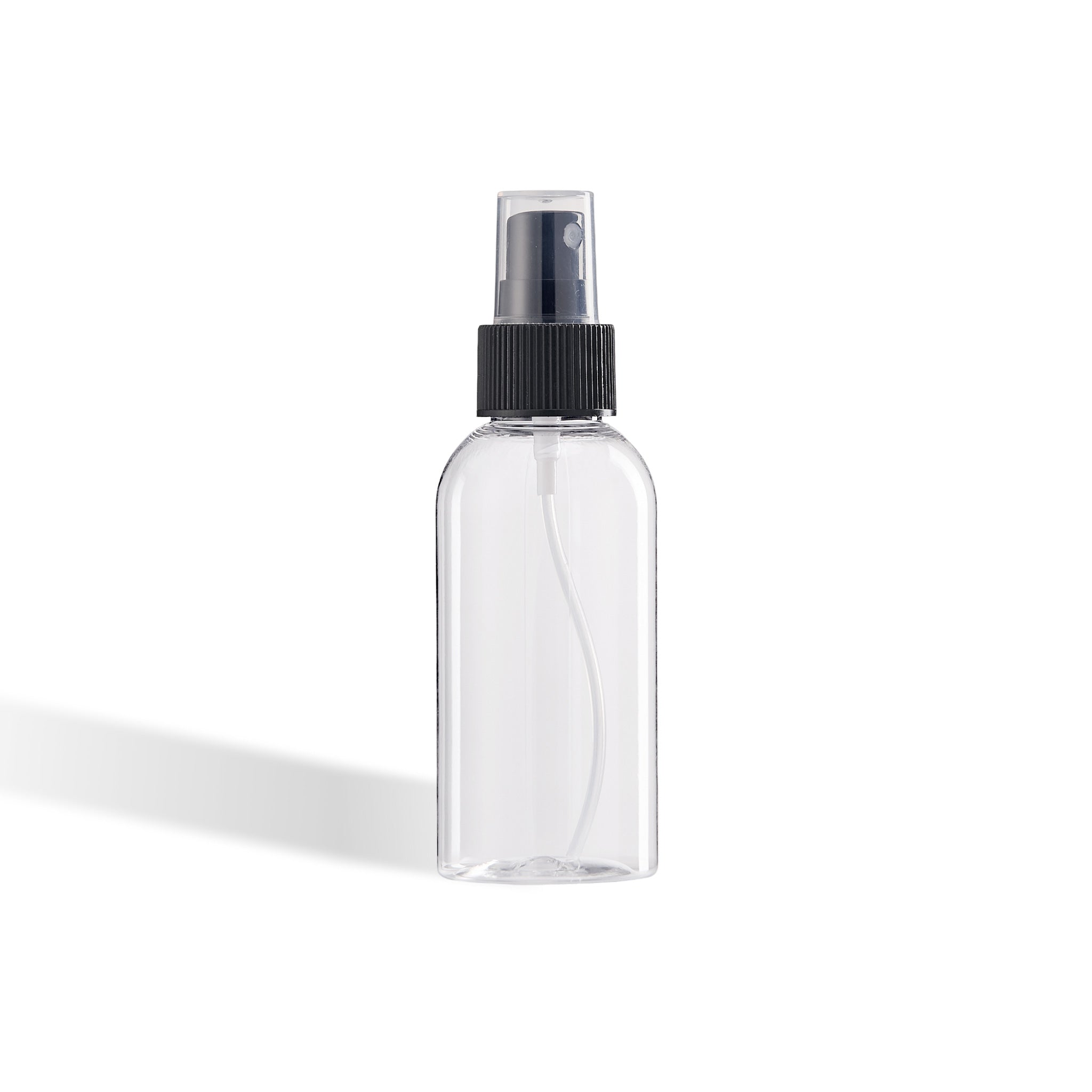 Plastic Spray Bottle with Spray Pump Lid - Round Shoulder
