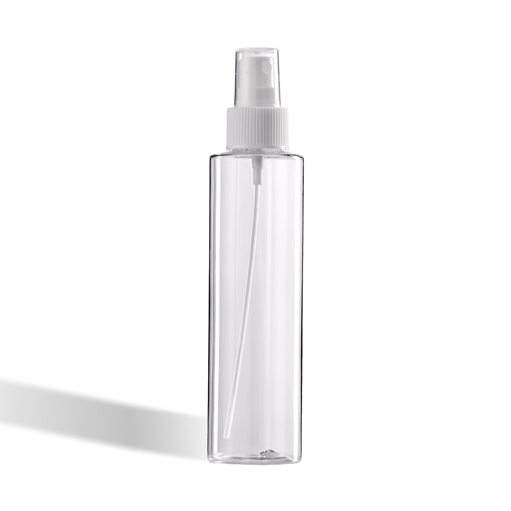 Plastic Spray Bottle with Spray Pump Lid - Flat Shoulder