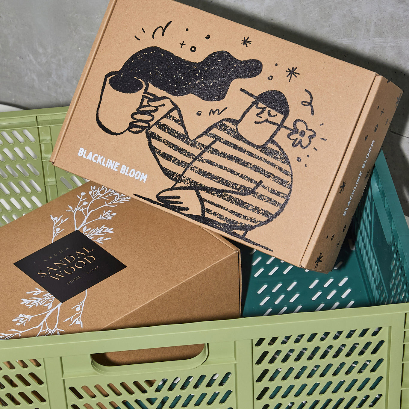 Black and White Ink Mailing Boxes