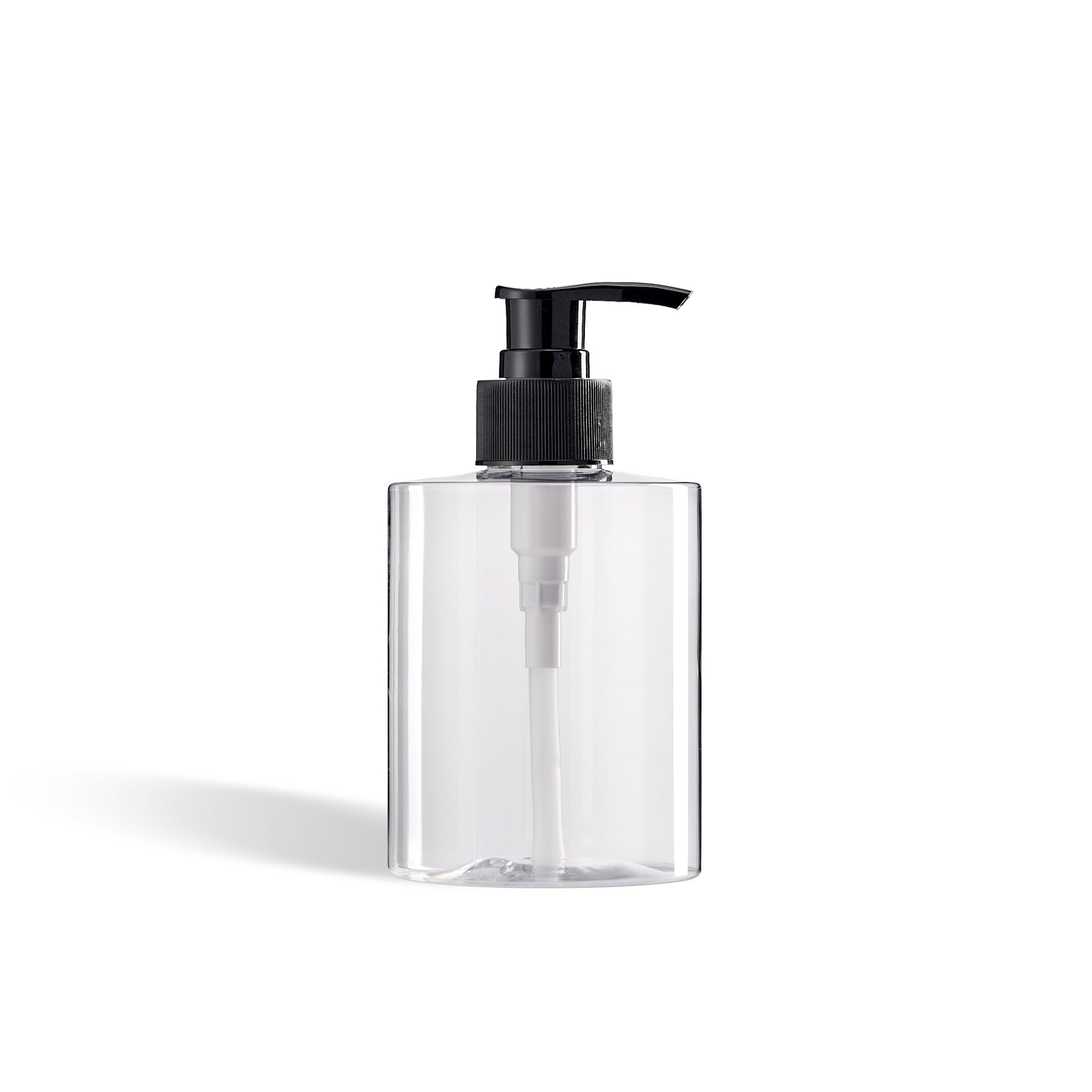 Plastic Lotion Bottle with Pump Lid - Flat Shoulder