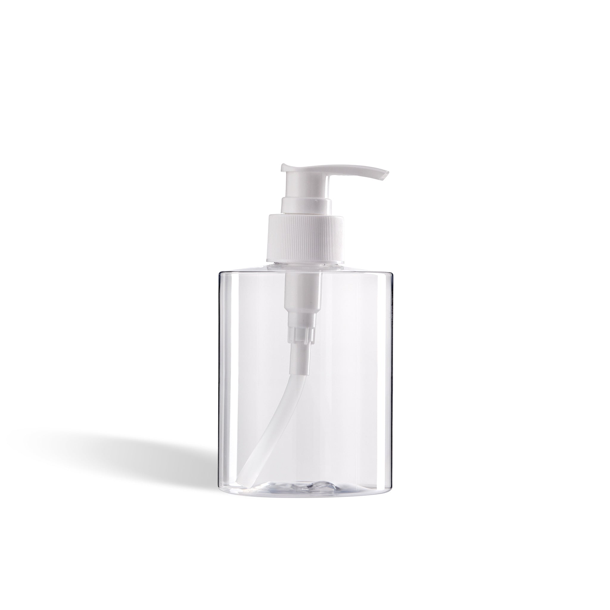 Plastic Lotion Bottle with Pump Lid - Flat Shoulder