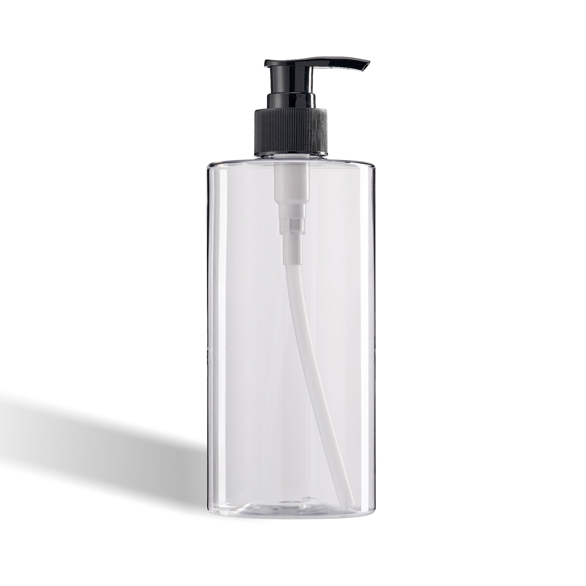 Plastic Lotion Bottle with Pump Lid - Flat Shoulder