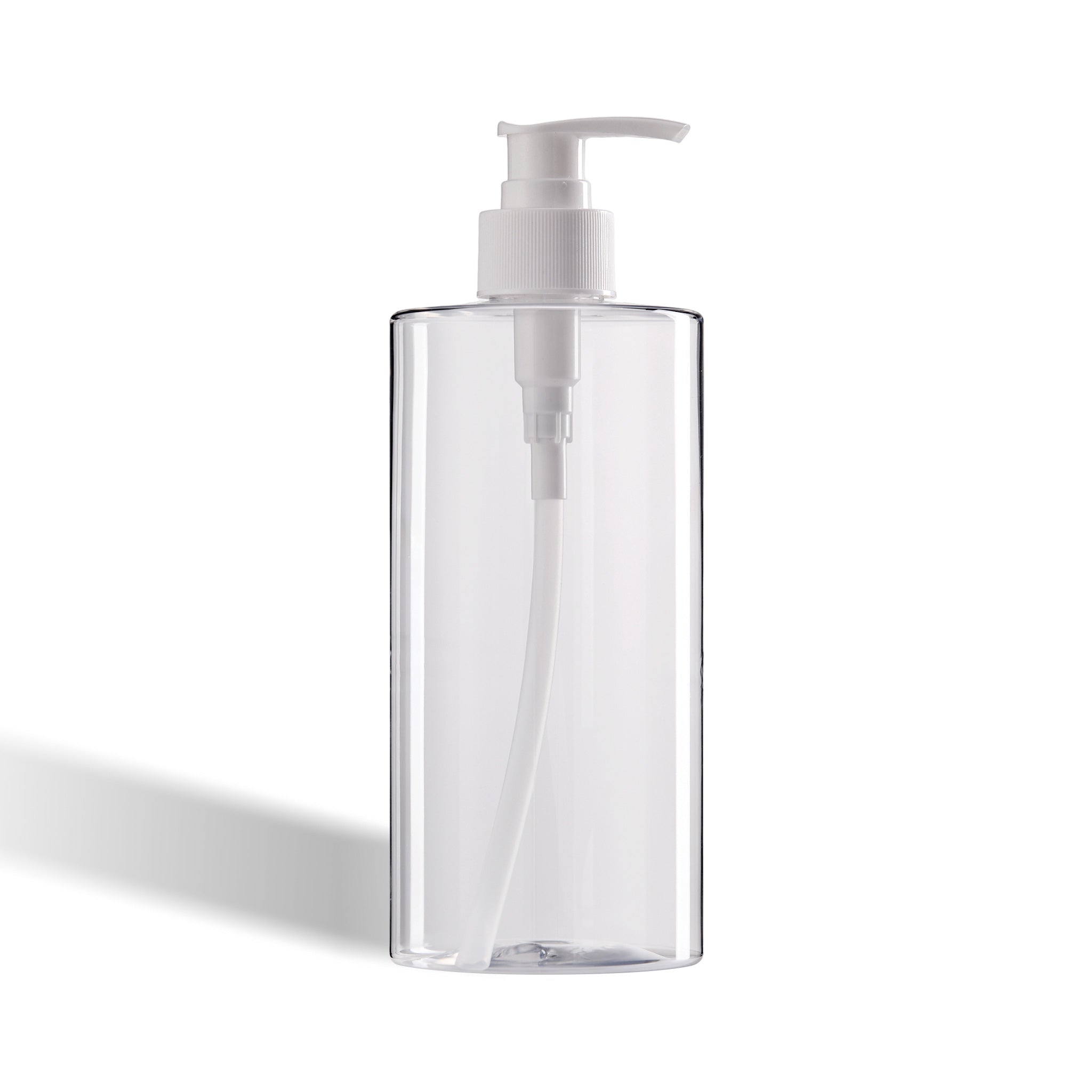 Plastic Lotion Bottle with Pump Lid - Flat Shoulder