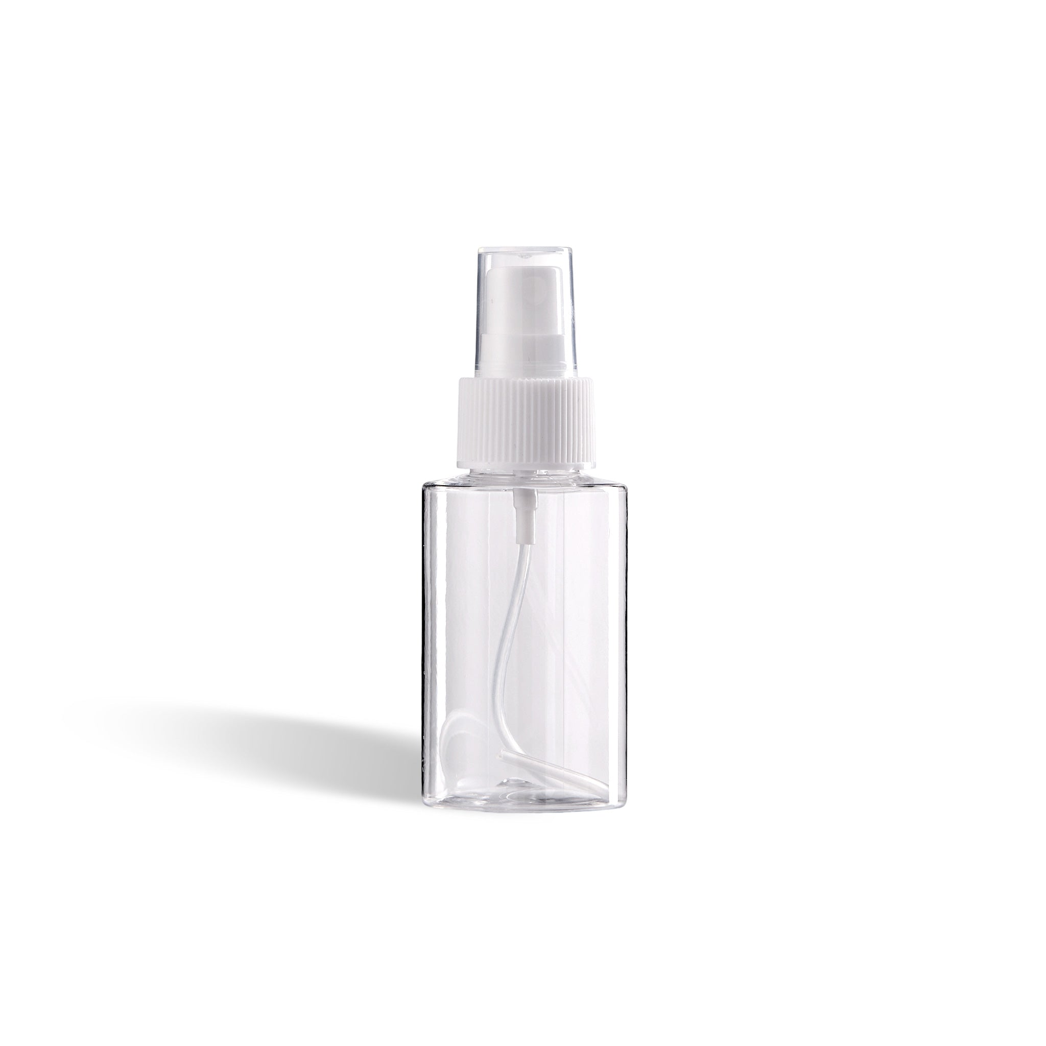 Plastic Spray Bottle with Spray Pump Lid - Flat Shoulder