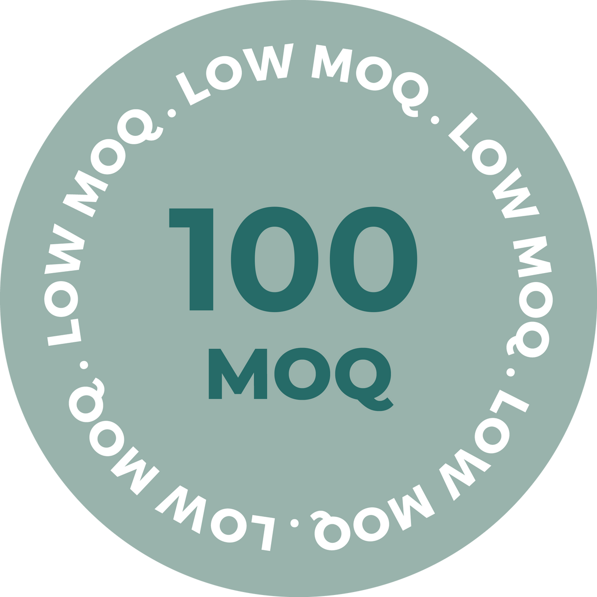 Low MOQ 100