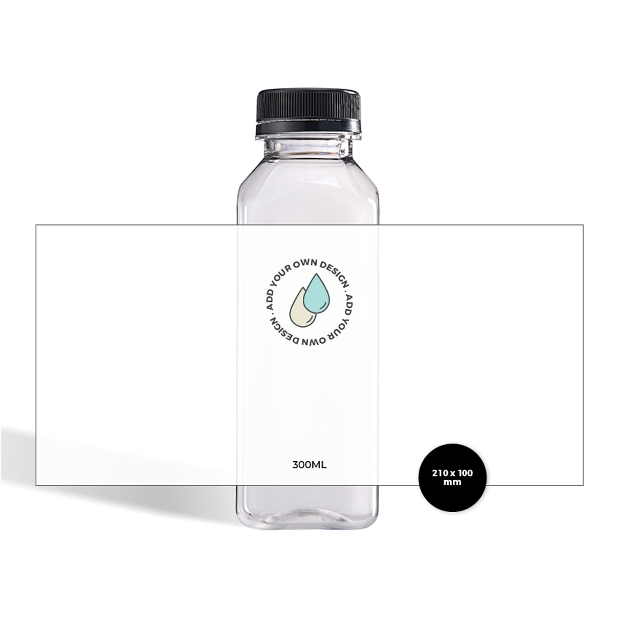 Custom-printed Plastic Bottle Labels - Full Wrap