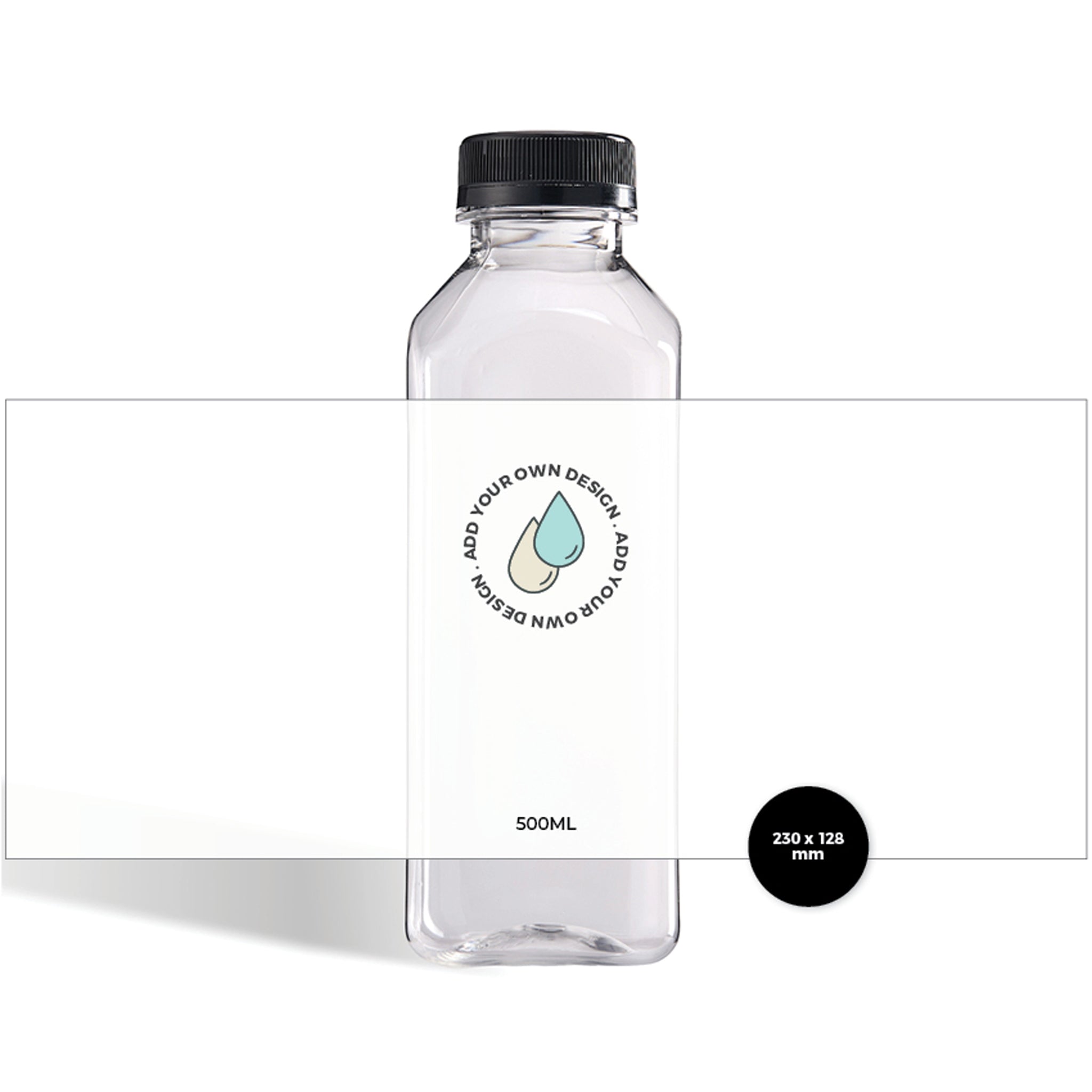 Custom-printed Plastic Bottle Labels - Full Wrap