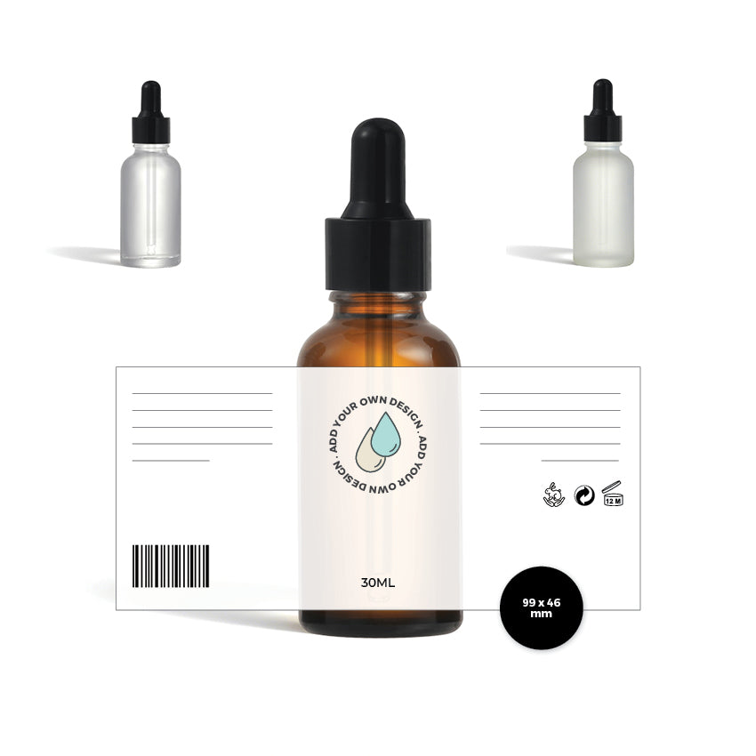 Custom-printed Glass Serum Bottle Labels
