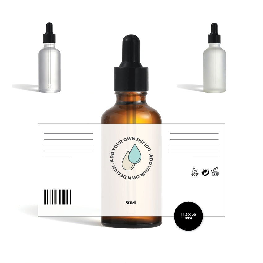 Custom-printed Glass Serum Bottle Labels