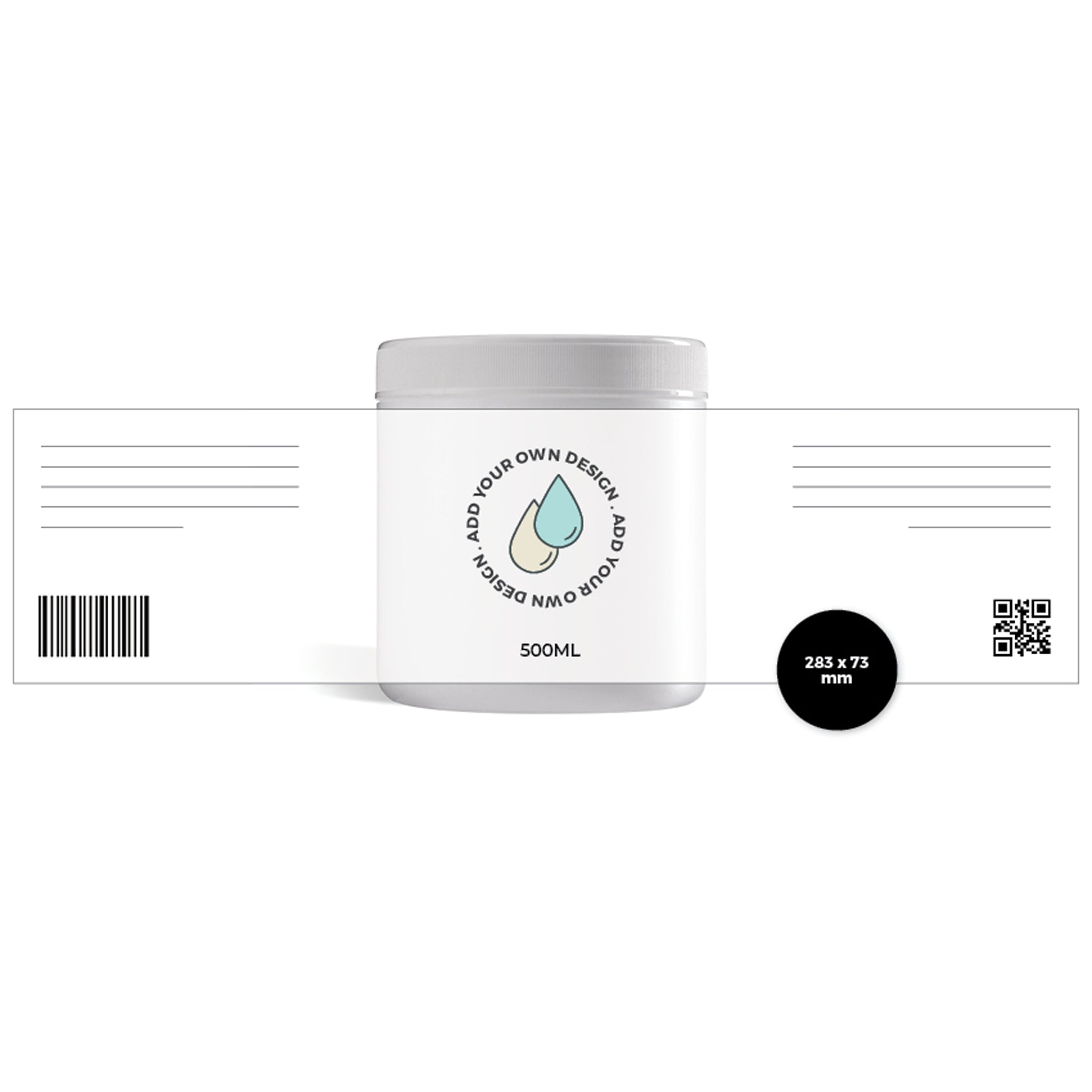 Custom-printed Plastic Supplement Jar Labels