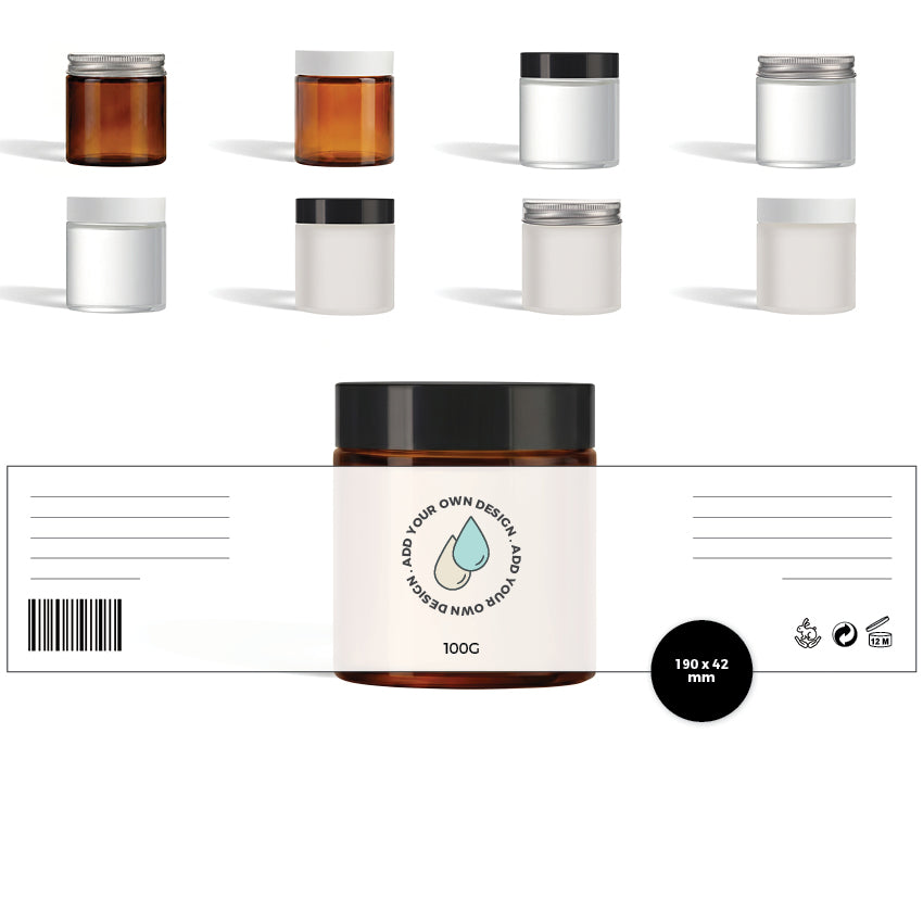 Custom-printed Glass Jar Labels